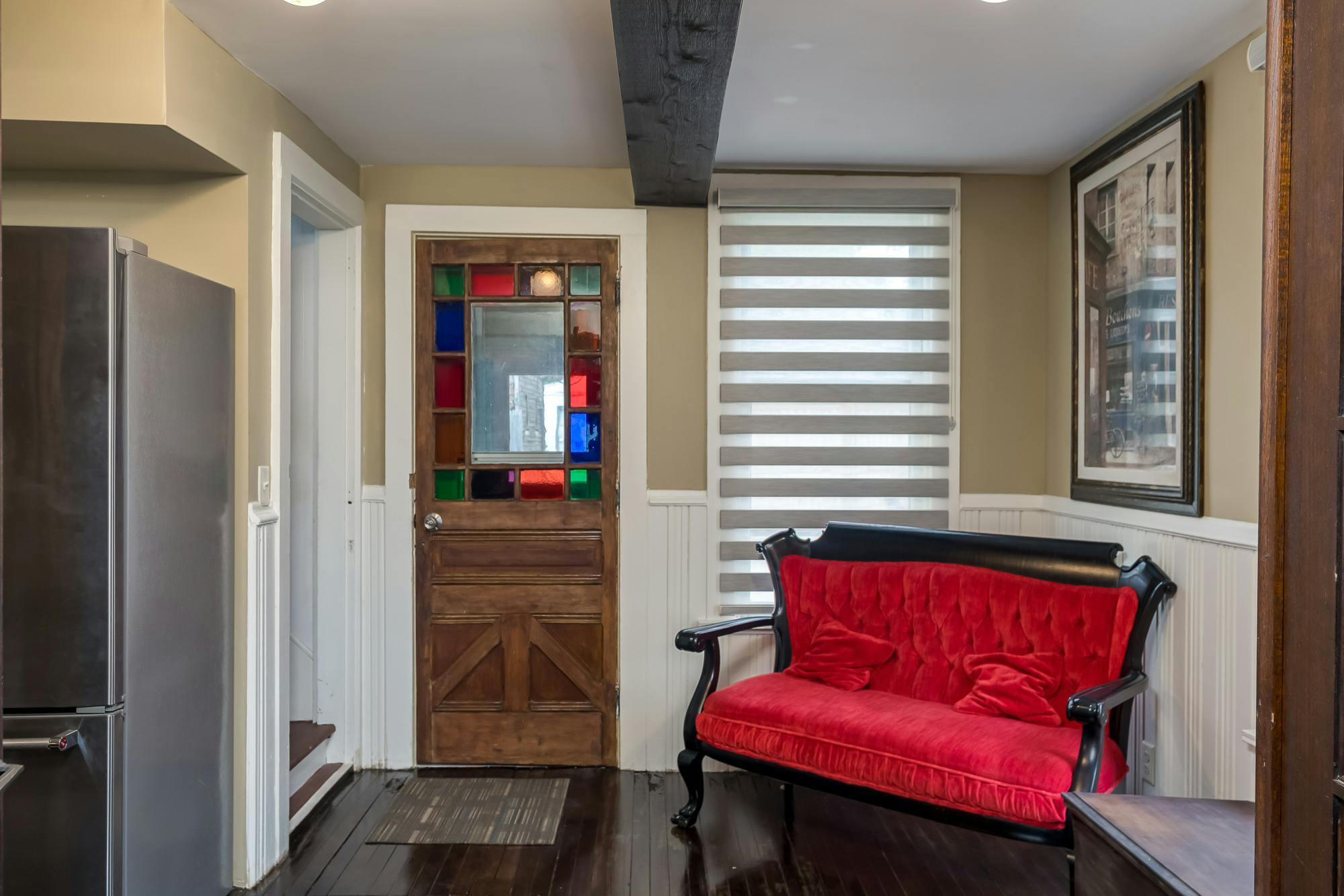 Back stairway to guest room